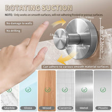 Load image into Gallery viewer, 2-Pack: Strong Suction Cup Hooks β Silver Brushed Stainless Steel, No Drilling Required