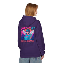 Load image into Gallery viewer, Digital Dreamer Unisex Fleece Hoodie, Cozy Graphic Sweatshirt, Anime Style Hoodie, Perfect Gift for Gamers, Casual Streetwear
