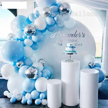 将图片加载到图库查看器,141pcs Luxury Blue Silver And White Boys Balloon Arch Garland Kit For Bridal Baby Shower Wedding Birthday Graduation Party Baby Shower Ballon Party Decoration
