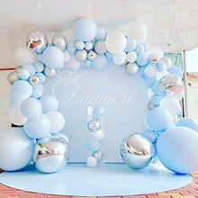 将图片加载到图库查看器,141pcs Luxury Blue Silver And White Boys Balloon Arch Garland Kit For Bridal Baby Shower Wedding Birthday Graduation Party Baby Shower Ballon Party Decoration