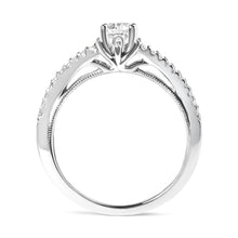 将图片加载到图库查看器,14K White Gold 5/8 Cttw Diamond Split Shank Engagement Ring (G-H Color, VS2-SI1 Clarity) - Size 7