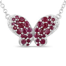 Load image into Gallery viewer, 4.15 Carat Genuine Ruby and White Zircon .925 Sterling Silver Pendant