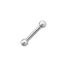 Load image into Gallery viewer, 10G Stainless Straight Steel Barbell 1/2 5mm