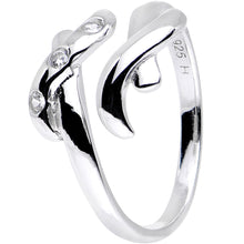 Load image into Gallery viewer, Sterling Silver 925 Cubic Zirconia Crisscross Toe Ring