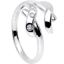Load image into Gallery viewer, Sterling Silver 925 Cubic Zirconia Crisscross Toe Ring