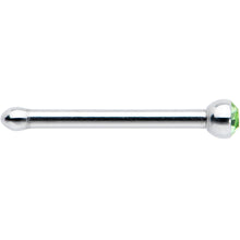 将图片加载到图库查看器,20G Stainless Steel Green Gem Micro Nose Bone