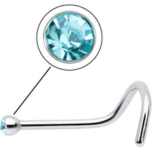 将图片加载到图库查看器,Aqua Gem MICRO Nose Ring Twister