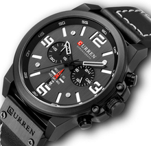 Load image into Gallery viewer, Retro Waterproof Watch With Chronometers Steel Case And Leather Belts Unique Design Excellent Look Perfect Gift For Your Man