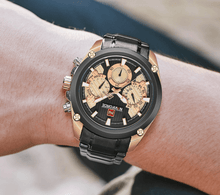 Load image into Gallery viewer, Men's Waterproof Stainless Steel Watch With Chronometers Business Style Wristwatch Unique Design Perfect Gift