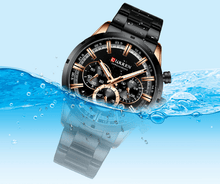 Load image into Gallery viewer, Men's Sports Waterproof Stainless Steel Watch With Chronometers And Special Date Display Unique Design Perfect Gift