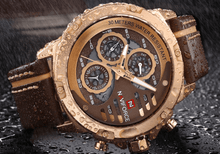 Load image into Gallery viewer, Men's Sports Waterproof Watch With Chronometers And Leather Belt Multifunction Wristwatch Unique Design Perfect Gift