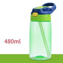 Load image into Gallery viewer, 480ML Kids Water Cup Creative Safe Baby Feeding Cups With Straws Leakproof Water Bottles Outdoor Portable Children's Cups