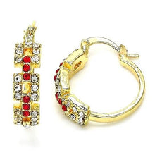 Load image into Gallery viewer, 14k Gold Filled Garnet Unique Shape Earrings