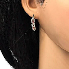 Load image into Gallery viewer, 14k Gold Filled Garnet Unique Shape Earrings