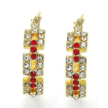 Load image into Gallery viewer, 14k Gold Filled Garnet Unique Shape Earrings