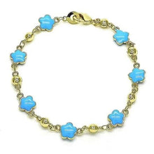 Load image into Gallery viewer, 14k Gold Filled High Polish Finish Enamel Flower Bracelet