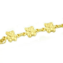 将图片加载到图库查看器,14k Gold Teddy Bracelet 7.5 "