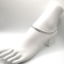 Load image into Gallery viewer, 14k Yellow Gold Filled High Polish Finsh Cubun Curb Link Anklet 5mm 9.5'' White/Yellow