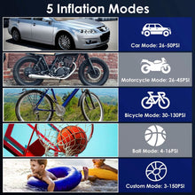 Load image into Gallery viewer, 150 PSI Portable Tire Inflator Cordless Digital Air Compressor