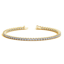 Load image into Gallery viewer, Lab Grown Round Diamond Tennis Bracelet in 14k Yellow Gold (4 cctw F/G VS2/SI1)