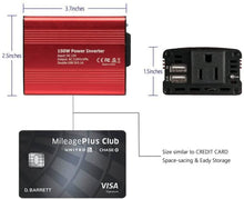 Load image into Gallery viewer, 150W Car Power Inverter 12V DC to 110V AC Converter with 3.1A Dual USB Car Charger