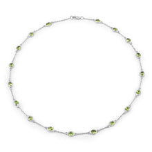 Load image into Gallery viewer, 6.30 Carat Genuine Peridot .925 Sterling Silver Necklace