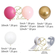 将图片加载到图库查看器,152PCS Rose Pink And Gold Balloon Garland Arch Kit For Baby Shower Valentine's Day Wedding Kid Birthday Decorations Girl Birthday Party Decoration