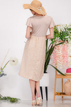 Load image into Gallery viewer, Celeste Plus Size Polka Dot Round Neck Flutter Sleeve Midi Summer Dress For Women – Playful, Feminine, and Stylish Dress for Any Occasion
