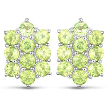 Load image into Gallery viewer, 6.80 Carat Genuine Peridot .925 Sterling Silver 3 Piece Jewelry Set (Ring, Earrings, and Pendant w/ Chain)