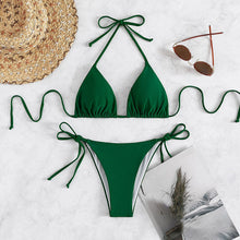 将图片加载到图库查看器,Swimwear Women Bandage Women Triangle Bathing Suits 2 Pieces Bikini Bowknot Swimsuit Bikini Set Swimwear Bikini Sets Bikinis Bathing Suit Push Up Swimsuit Summer Beachwear