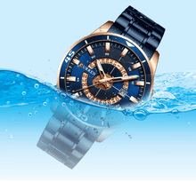将图片加载到图库查看器,Men's Modern Sports Waterproof Watch Luxury Unique Design Fluorescent Hands Perfect Gift