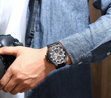 将图片加载到图库查看器,Men's Casual Waterproof Watch With Chronometers And Fluorescent Hands Excellent Design Perfect Gift