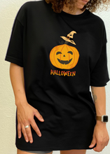 Load image into Gallery viewer, Halloween Pumpkin Unisex Bamboo Viscose/Organic Cotton Short Sleeve Graphic T-Shirt