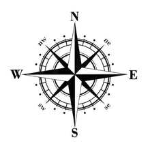 Load image into Gallery viewer, 15cm*15cm Art Design Vinyl Compass Sticker Vinyl Decal Sticker Compass Stickers Decal for Car Hood Auto Body Side Door Compass Graphics Car Stickers Waterproof Vinyl Stripe Decal Sticker Car Stickers Decals Black/Silver