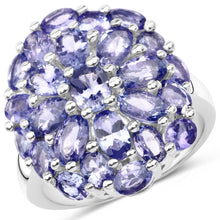 Load image into Gallery viewer, 7.08 Carat Genuine Tanzanite .925 Sterling Silver Ring
