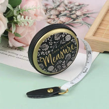 Load image into Gallery viewer, 1.5m Centimeter Inch Roll Tape Portable Retractable Vintage PU Leather Mini Tape