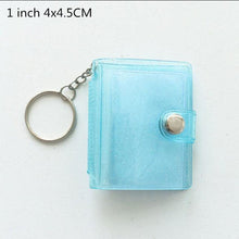 Load image into Gallery viewer, 16 Photos Card Holder 1 Inches Card Bag Photo Album Keychain Hollow Love Photo Holder Key Rings Holds Memory Album DIY Memorable Gifts For Loved Ones