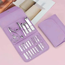 Load image into Gallery viewer, 16-Pieces: Nail Clippers Manicure Tool Set with Portable Travel Case