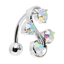 将图片加载到图库查看器,Top Mount Aurora Gem Vine Belly Ring