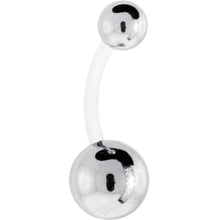 将图片加载到图库查看器,Stainless Steel Ball Bioplast Belly Ring