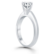 将图片加载到图库查看器,14k White Gold Solitaire Cathedral Engagement Ring
