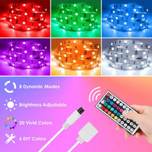 Load image into Gallery viewer, 16.4FT 150 LEDs RGB Color Changing Lamp