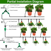 Load image into Gallery viewer, 164FT Drip Irrigation Kit Automatic Garden Irrigation System