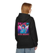Load image into Gallery viewer, Digital Dreamer Unisex Fleece Hoodie, Cozy Graphic Sweatshirt, Anime Style Hoodie, Perfect Gift for Gamers, Casual Streetwear