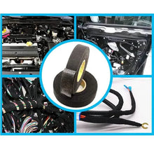 Load image into Gallery viewer, 5-Meter Heat-Resistant Electrical Tape – Black Polyester for Car & Cable Management