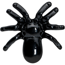 将图片加载到图库查看器,Black Titanium Anodized 3-D Spider Barbell Tongue Ring