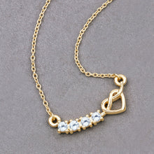 Load image into Gallery viewer, 0.24 Carat Genuine Aquamarine .925 Sterling Silver Necklace
