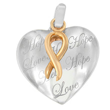 Load image into Gallery viewer, 10K Yellow Gold Over Silver Heart Pendant Necklace