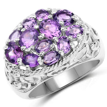 Load image into Gallery viewer, 2.64 Carat Genuine Amethyst .925 Sterling Silver Ring