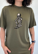 Load image into Gallery viewer, Sad Skeleton Halloween Unisex Bamboo Viscose/Organic Cotton Short Sleeve Graphic T-Shirt